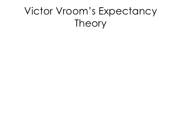 expectancy theory victor vroom